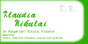 klaudia mikulai business card